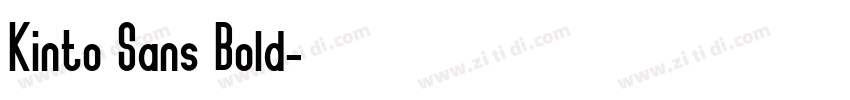 Kinto Sans Bold字体转换
